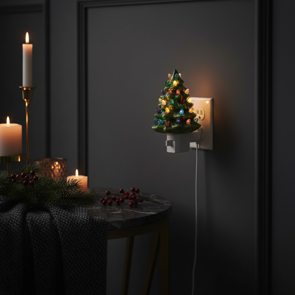 Saiveon cadeau nacht lamp Kerstboom met aan/uit knop