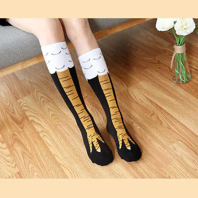 Saiveon Funny Chicken Knee Socks for Spring and Autumn