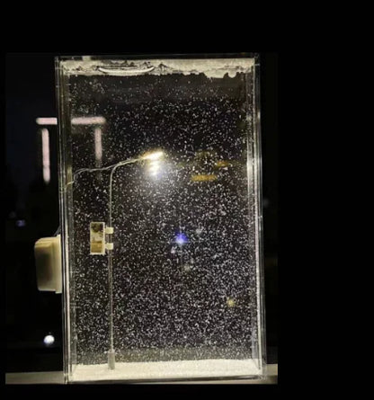 Saiveon sneeuw scene nacht lamp