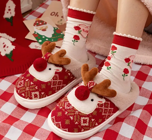 Saiveon Kerst Pluche Pantoffels