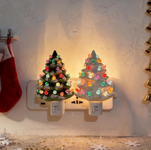 Saiveon cadeau nacht lamp Kerstboom met aan/uit knop
