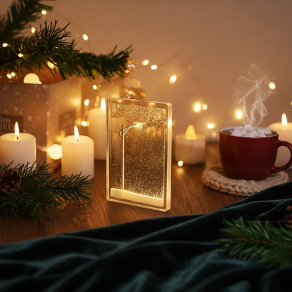 Saiveon sneeuw scene nacht lamp